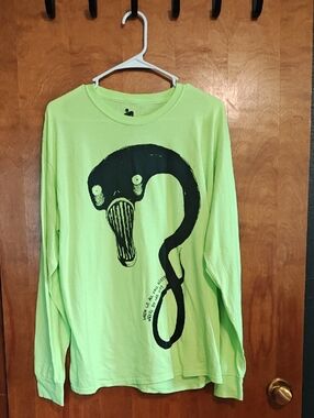Billie Eilish Ghoul Long Sleeve Neon Green Tee